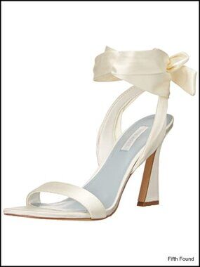 Nine West Kelsie Faux Leather Gladiator Sandals Ankle Wrap Heeled
